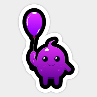 Holding a balloon, Burntboo Sticker